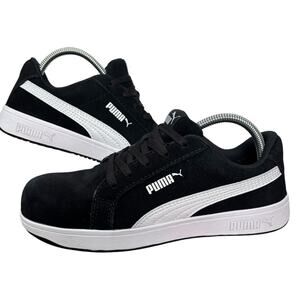 Puma Iconic Suede S1P Low Safety Shoes Size 8 Black Composite Toe Work Sneakers